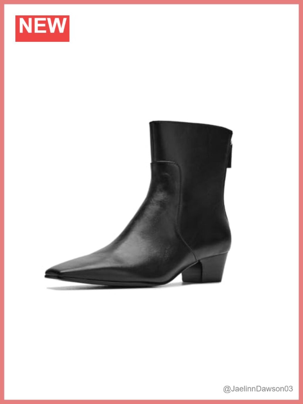Madewell Laurel Leather Ankle Booties Block Heel Zip Closure Women's Boots